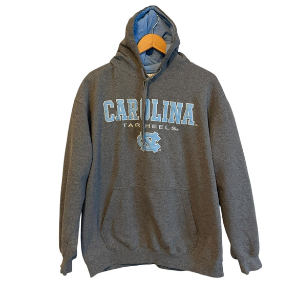 North Carolina Tar Heels Sweatshirt Hoodie Mens Large Gray NCAA Basketball - Picture 1 of 9